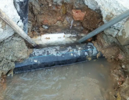 延长测漏水之水管漏水